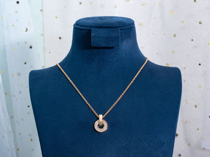 [OLIVIA]GARI NECKLACE PINK GOLD DIAMOND