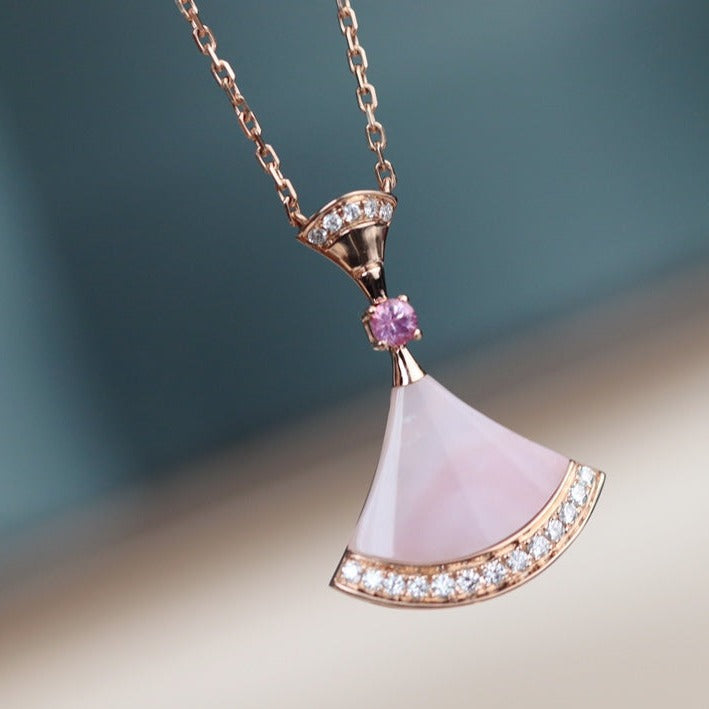 [OLIVIA]DREAM NECKLACE PINK MOP DIAMOND