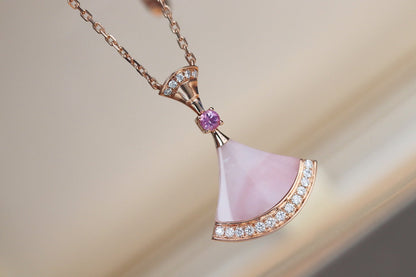 [OLIVIA]DREAM NECKLACE PINK MOP DIAMOND