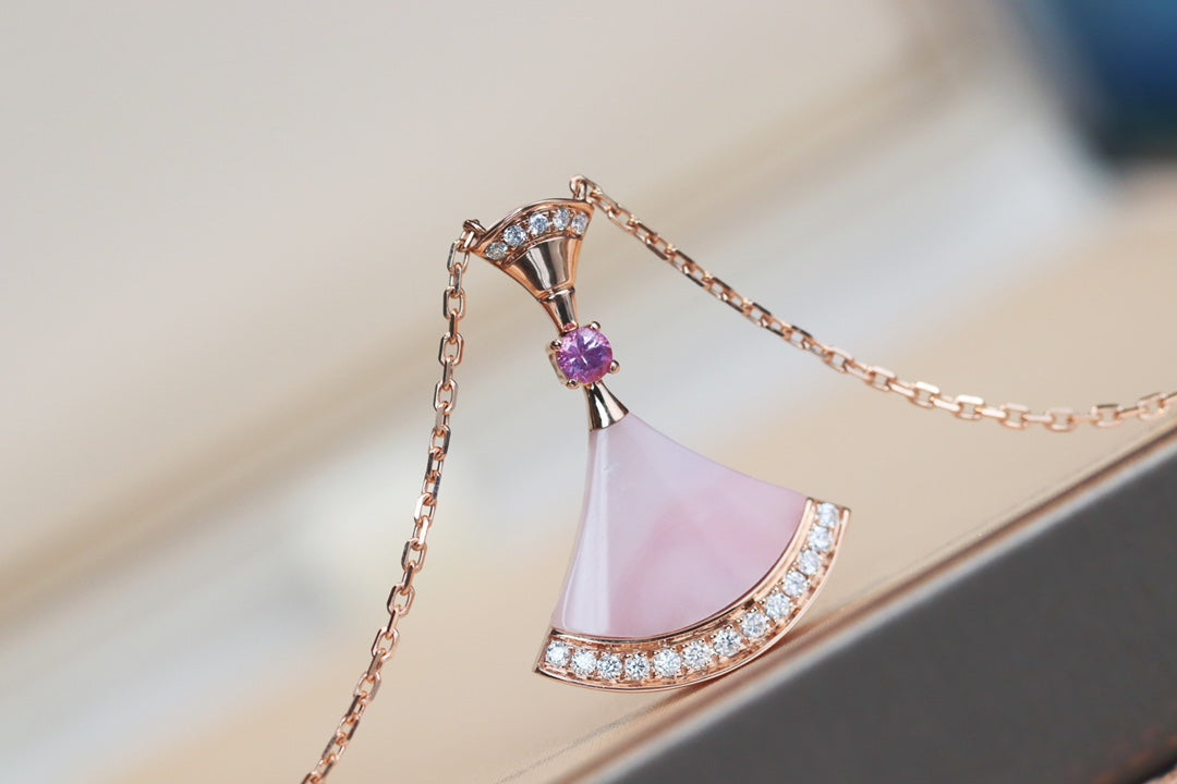 [OLIVIA]DREAM NECKLACE PINK MOP DIAMOND