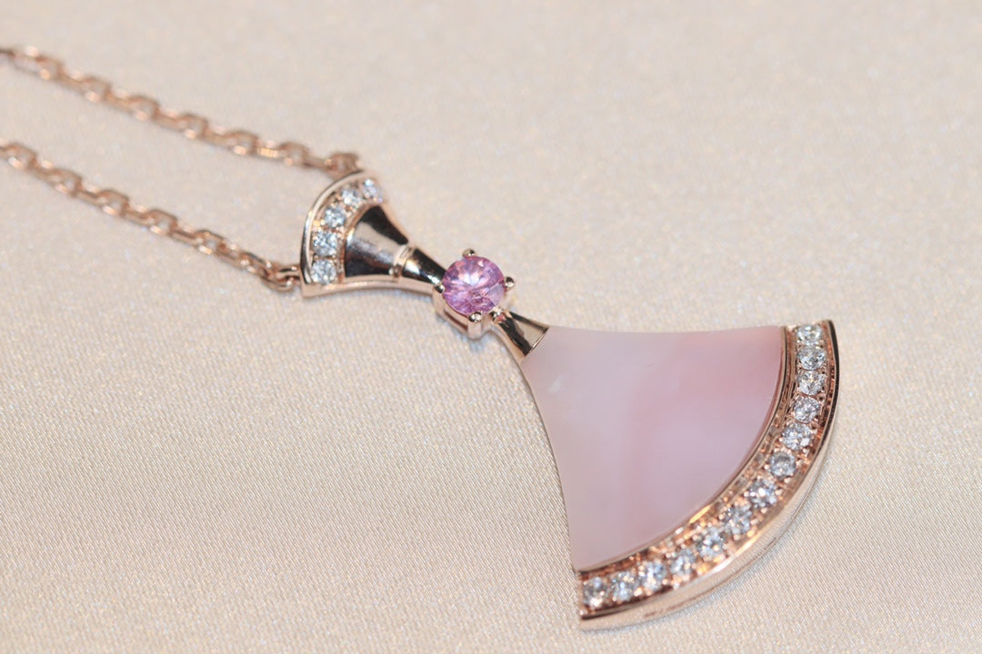 [OLIVIA]DREAM NECKLACE PINK MOP DIAMOND