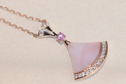 [OLIVIA]DREAM NECKLACE PINK MOP DIAMOND
