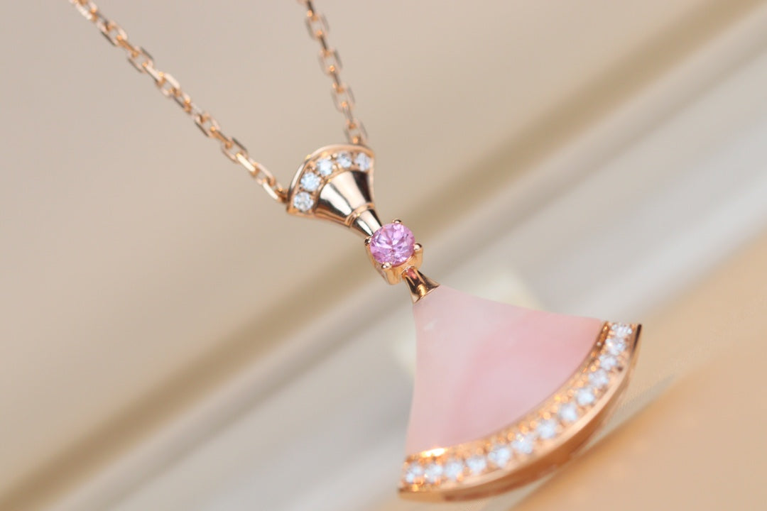 [OLIVIA]DREAM NECKLACE PINK MOP DIAMOND