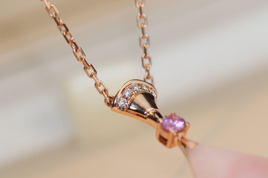 [OLIVIA]DREAM NECKLACE PINK MOP DIAMOND