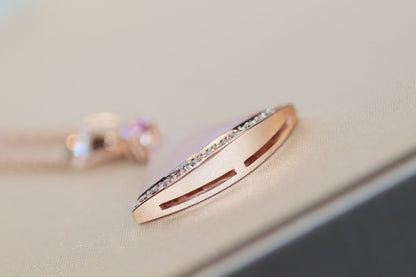 [OLIVIA]DREAM NECKLACE PINK MOP DIAMOND