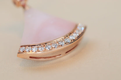 [OLIVIA]DREAM NECKLACE PINK MOP DIAMOND