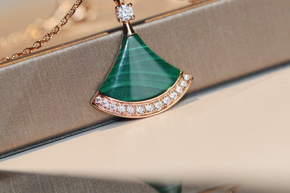 [OLIVIA]DREAM NECKLACE MALACHITE DIAMOND