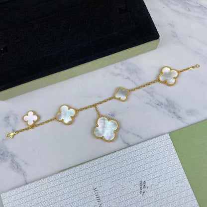 [Olivia Jewelry]MAGIC CLOVER MOP GOLD BRACELET 5 MOTIFS