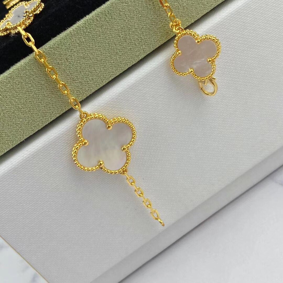 [Olivia Jewelry]MAGIC CLOVER MOP GOLD BRACELET 5 MOTIFS