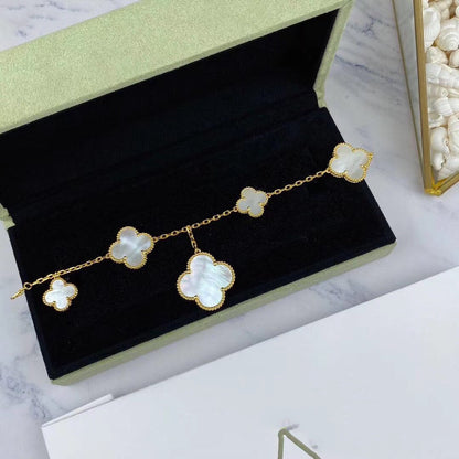 [Olivia Jewelry]MAGIC CLOVER MOP GOLD BRACELET 5 MOTIFS
