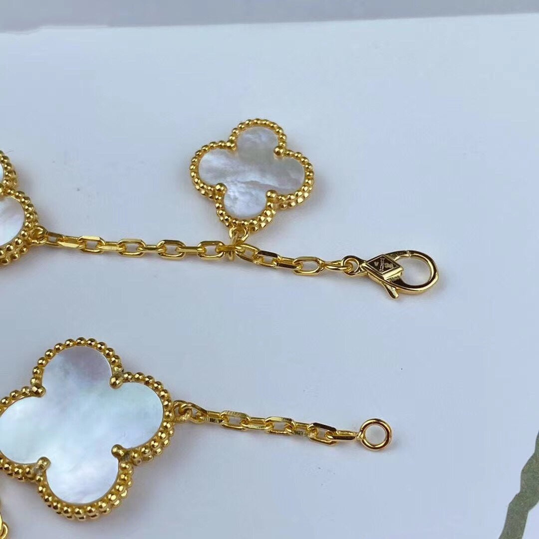 [Olivia Jewelry]MAGIC CLOVER MOP GOLD BRACELET 5 MOTIFS