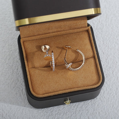 [Olivia Jewelry]JUSTE EARRINGS 12.75MM PINK GOLD DIAMOND