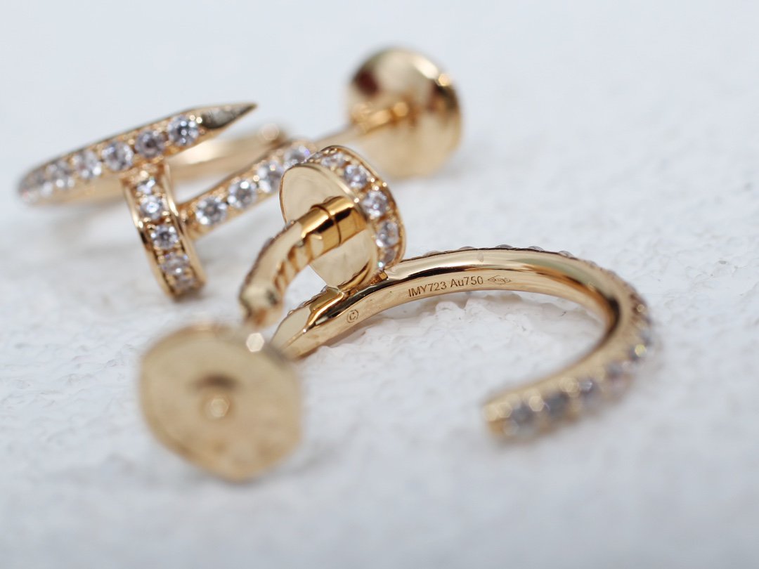 [Olivia Jewelry]JUSTE EARRINGS 12.75MM PINK GOLD DIAMOND