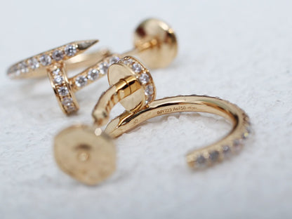 [Olivia Jewelry]JUSTE EARRINGS 12.75MM PINK GOLD DIAMOND
