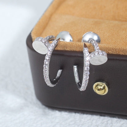 [Olivia Jewelry]JUSTE EARRINGS 12.75MM SILVER DIAMOND