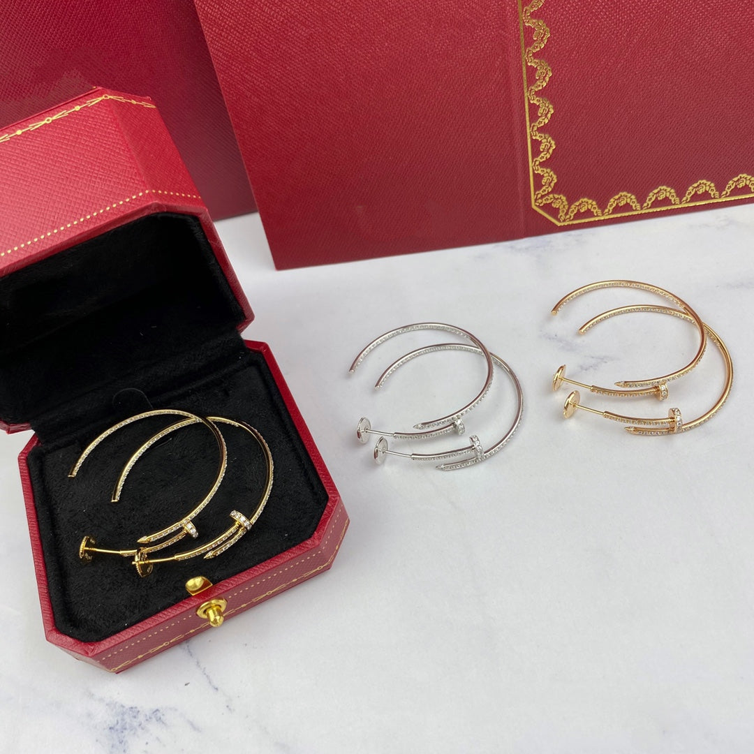 [Olivia Jewelry]JUSTE EARRINGS FULL DIAMONDS 1.8MM