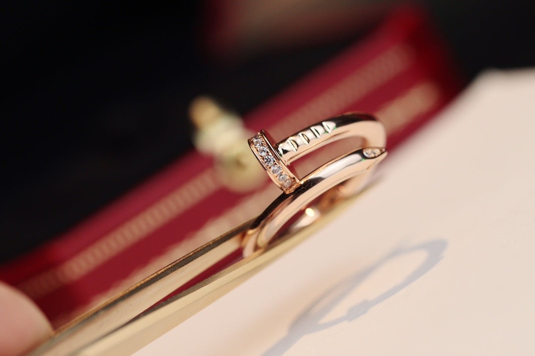 [Olivia Jewelry]JUSTE RING 2.65MM PINK GOLD DIAMOND