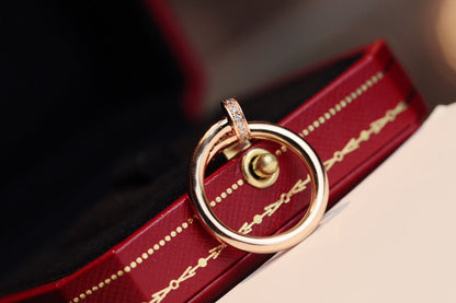 [Olivia Jewelry]JUSTE RING 2.65MM PINK GOLD DIAMOND