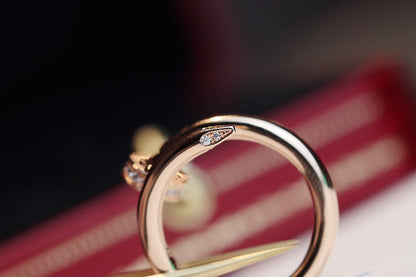 [Olivia Jewelry]JUSTE RING 2.65MM PINK GOLD DIAMOND