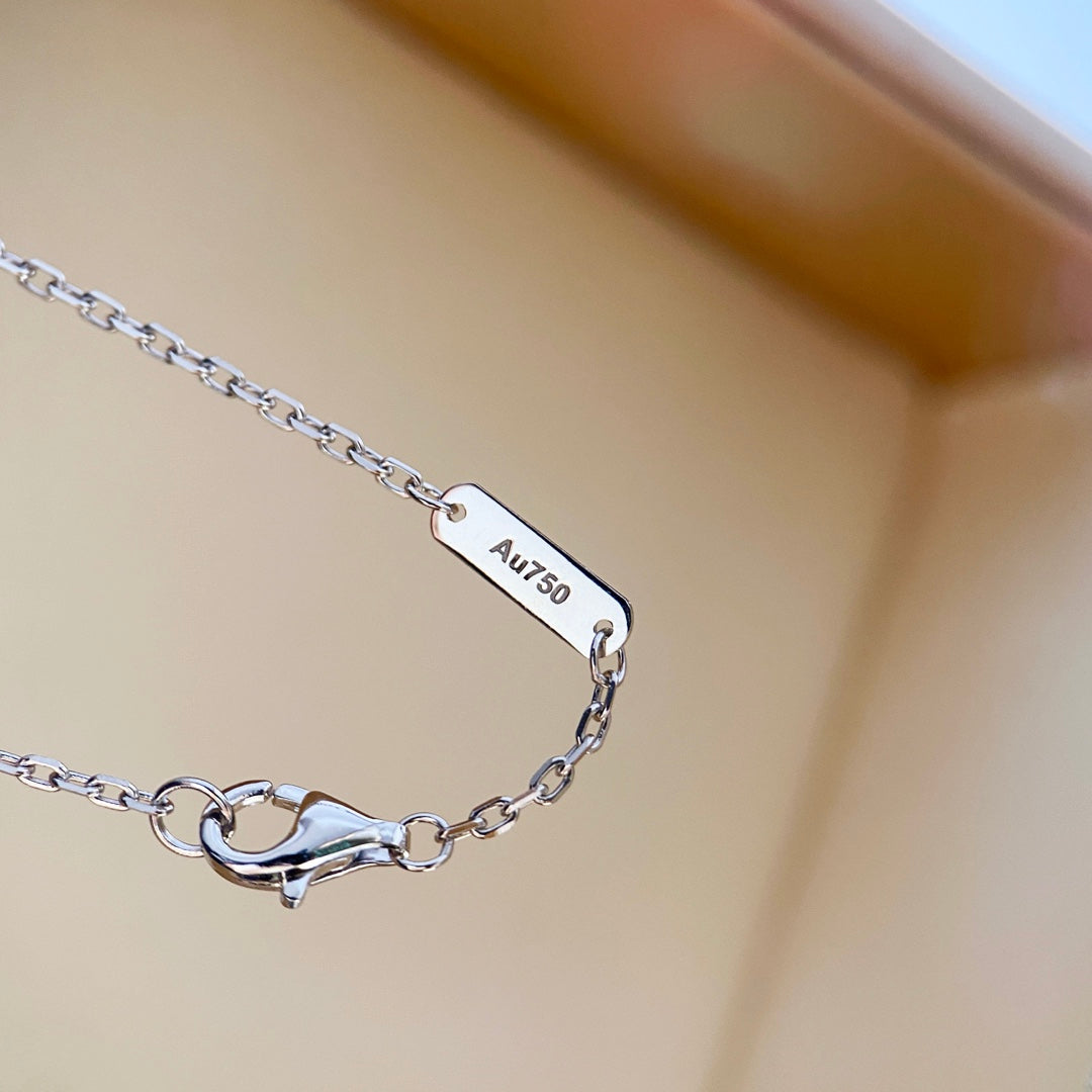 [Olivia Jewelry]CLOVER DIAMOND NECKLACE SILVER