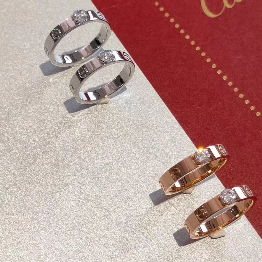 [Olivia Jewelry]LOVE RING 3.6MM 1 BIG DIAMOND