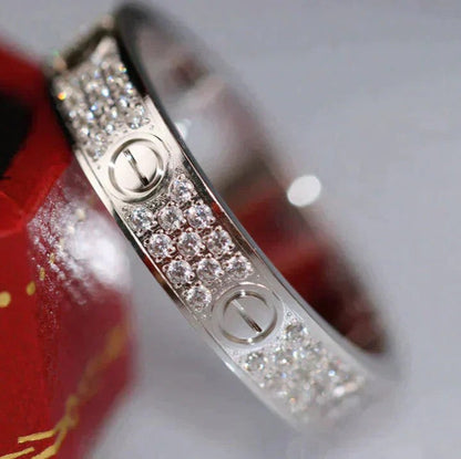 [Olivia Jewelry]LOVE RING 3.6MM DIAMOND PAVED