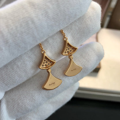 [OLIVIA]DREAM EARRINGS 3 MOTIFS DIAMOND MOP PINK GOLD
