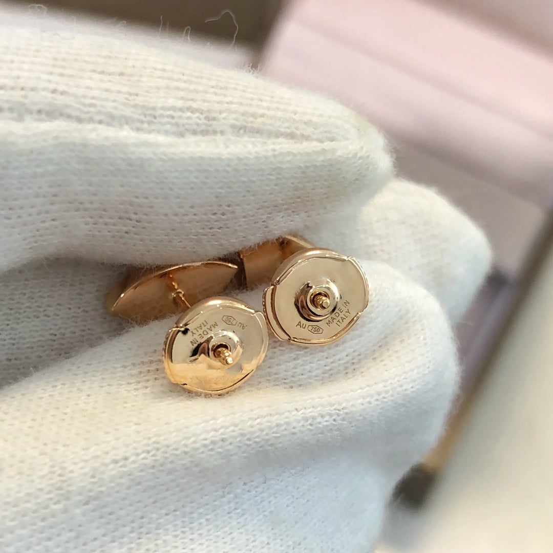 [OLIVIA]DREAM EARRINGS 3 MOTIFS ONYX MOP PINK GOLD