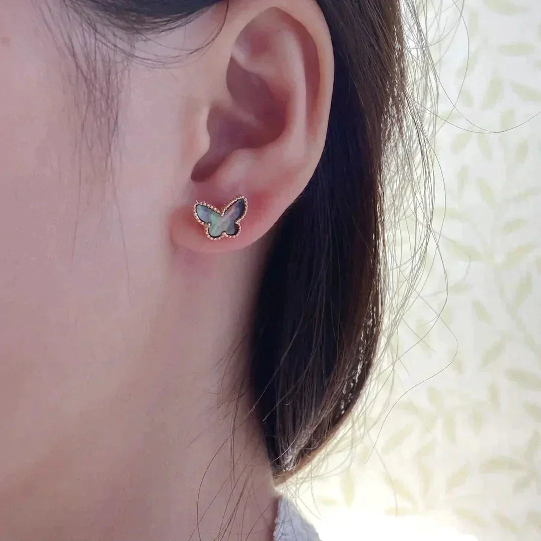 [Olivia Jewelry]BUTTERFLY DARK MOP  EARRINGS