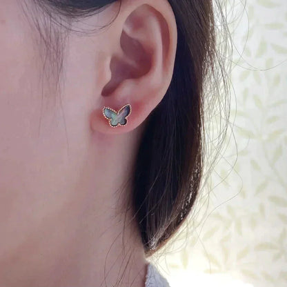 [Olivia Jewelry]BUTTERFLY DARK MOP  EARRINGS