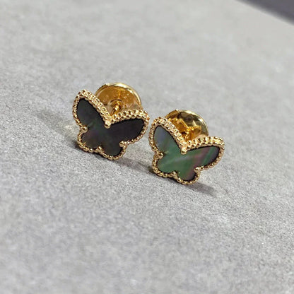[Olivia Jewelry]BUTTERFLY DARK MOP  EARRINGS