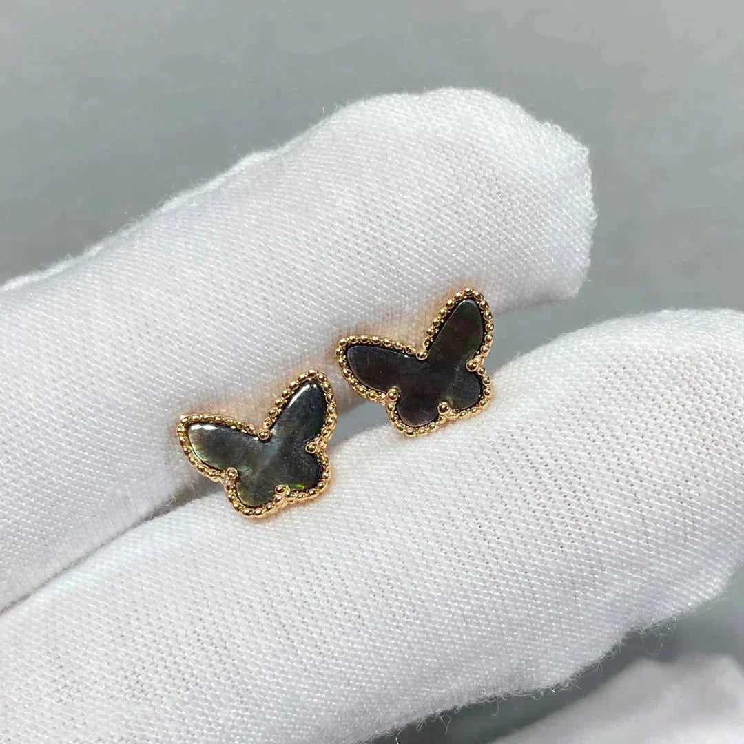 [Olivia Jewelry]BUTTERFLY DARK MOP  EARRINGS