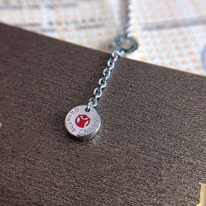 [OLIVIA]ZERO 1 BLACK CERAMIC SILVER NECKLACE