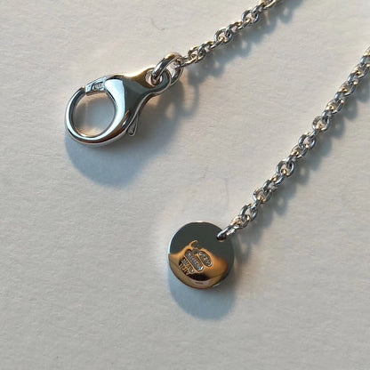 [OLIVIA]ZERO 1 BLACK CERAMIC SILVER NECKLACE