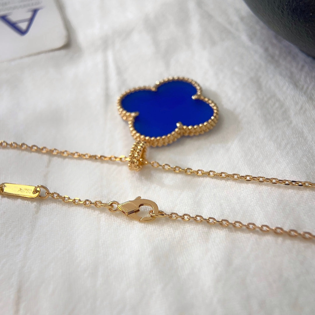 [Olivia Jewelry]CLOVER 25MM NECKLACE TURQUOISE ROSE GOLD