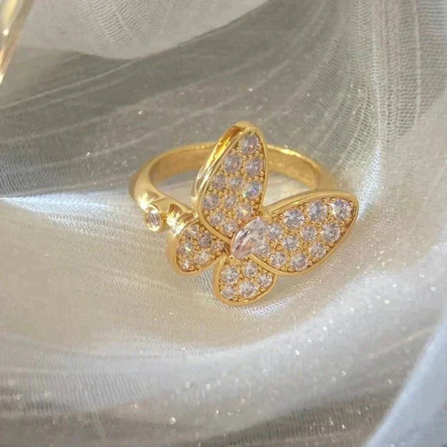 [Olivia Jewelry]BUTTERFLY DIAMOND RING