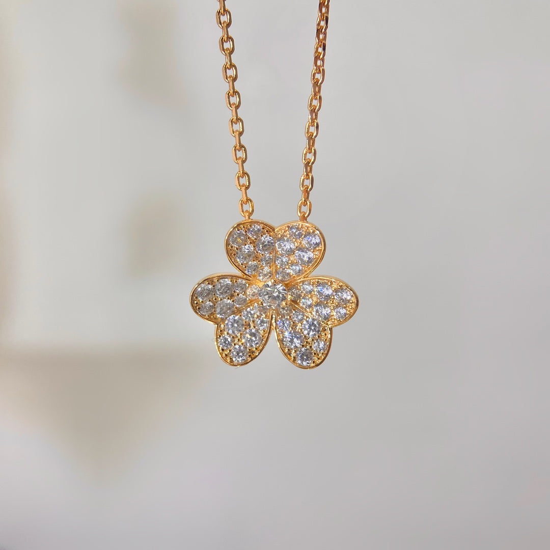 [Olivia Jewelry]FLOWER DIAMOND NECKLACE