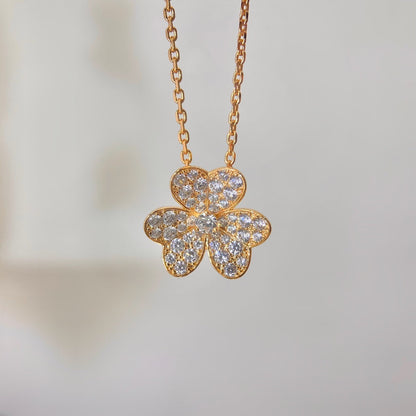 [Olivia Jewelry]FLOWER DIAMOND NECKLACE