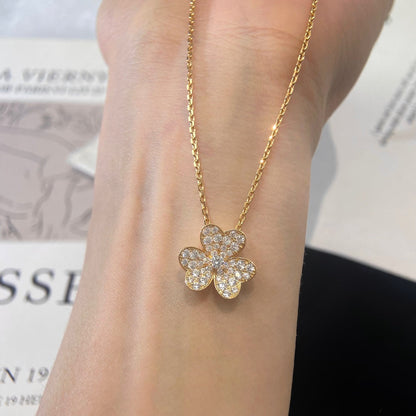 [Olivia Jewelry]FLOWER DIAMOND NECKLACE