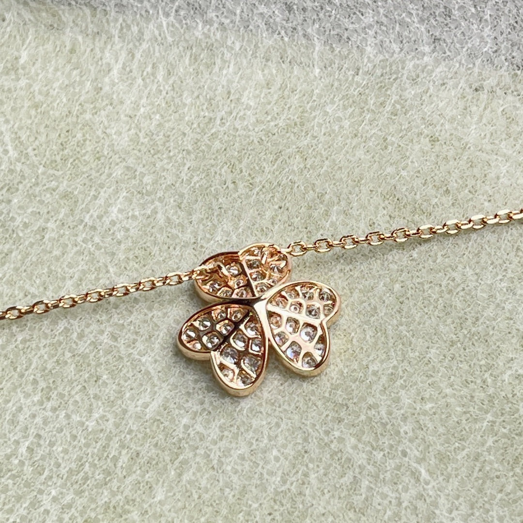 [Olivia Jewelry]FLOWER DIAMOND NECKLACE