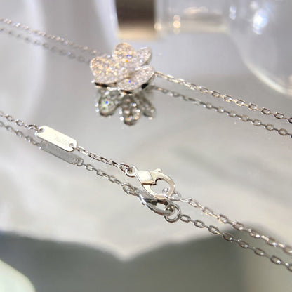 [Olivia Jewelry]FLOWER DIAMOND NECKLACE