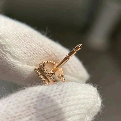 [Olivia Jewelry]HEART CARNELIAN STUD EARRINGS