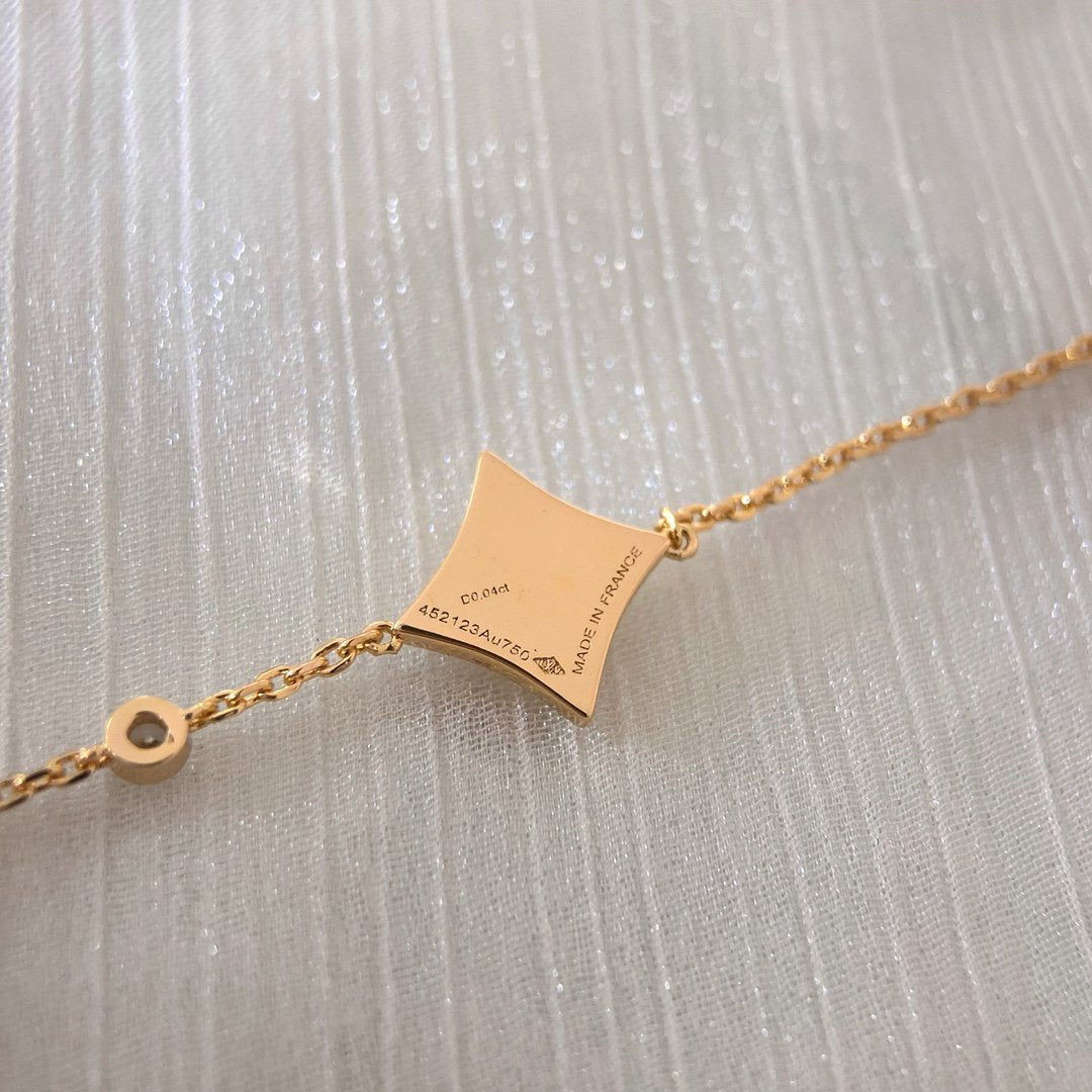 [Olivia Jewelry]COLOR STAR CARNELIAN PINK GOLD DIAMOND BRACELET
