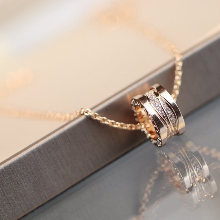 [OLIVIA]ZERO 1 PINK GOLD DIAMOND NECKLACE