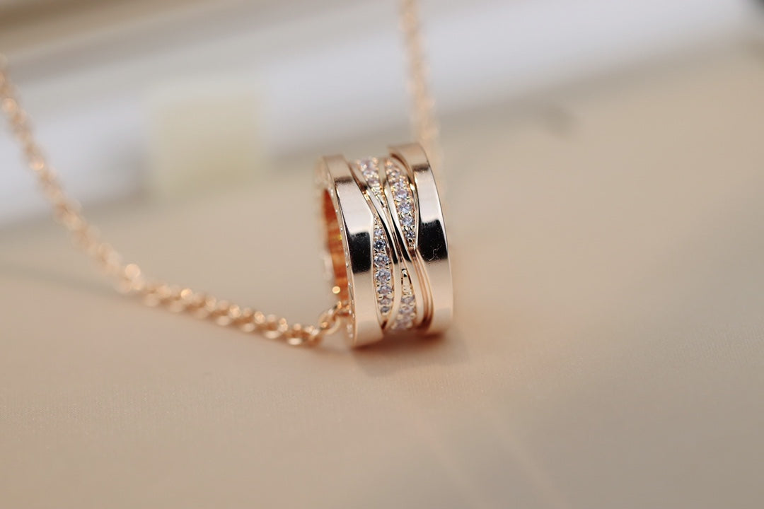 [OLIVIA]ZERO 1 PINK GOLD DIAMOND NECKLACE