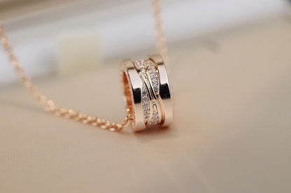 [OLIVIA]ZERO 1 PINK GOLD DIAMOND NECKLACE