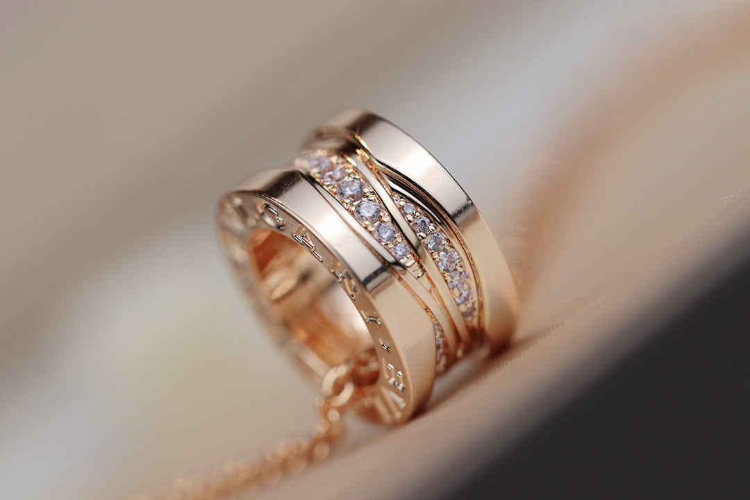 [OLIVIA]ZERO 1 PINK GOLD DIAMOND NECKLACE