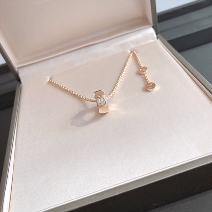 [OLIVIA]SERPENTI PEDANT DIAMOND PINK GOLD NECKLACE