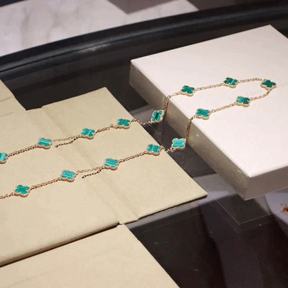 [Olivia Jewelry]CLOVER 20 MOTIFS MALACHITE GOLD