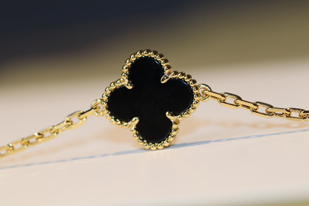 [Olivia Jewelry]CLOVER 20 MOTIFS ONYX ROSE GOLD